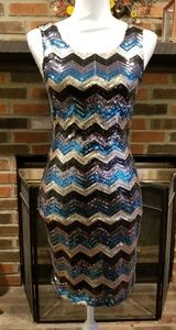 La Reyna Sequined Black Party Dress